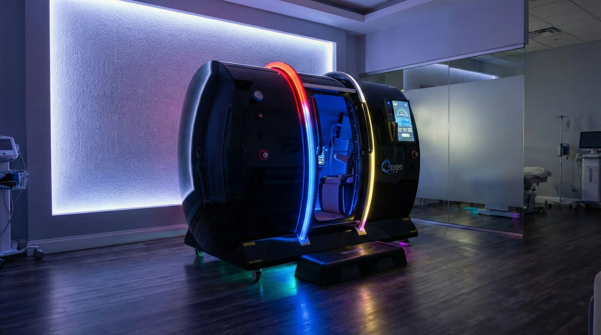 Hyperbaric oxygen therapy session at Cryogenix wellness clinic